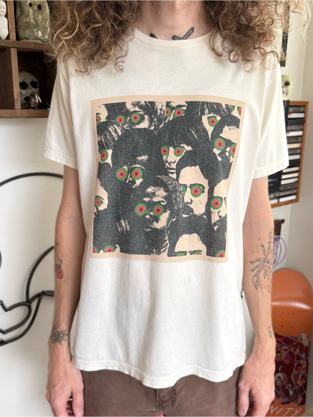 Danger Mouse & Black Thought White S/S Cheat Codes Album Graphic Tee ~ Size M